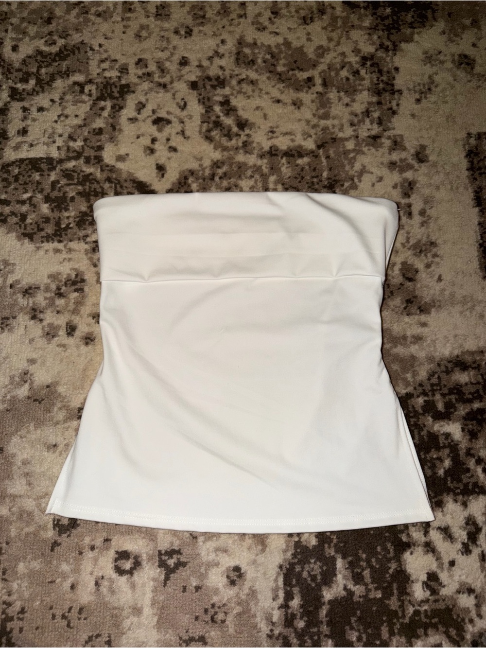 White Strapless Tube Top